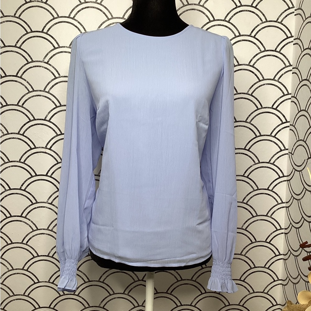 J.Crew Sky Blue Blouse – Style BY199, Size Medium